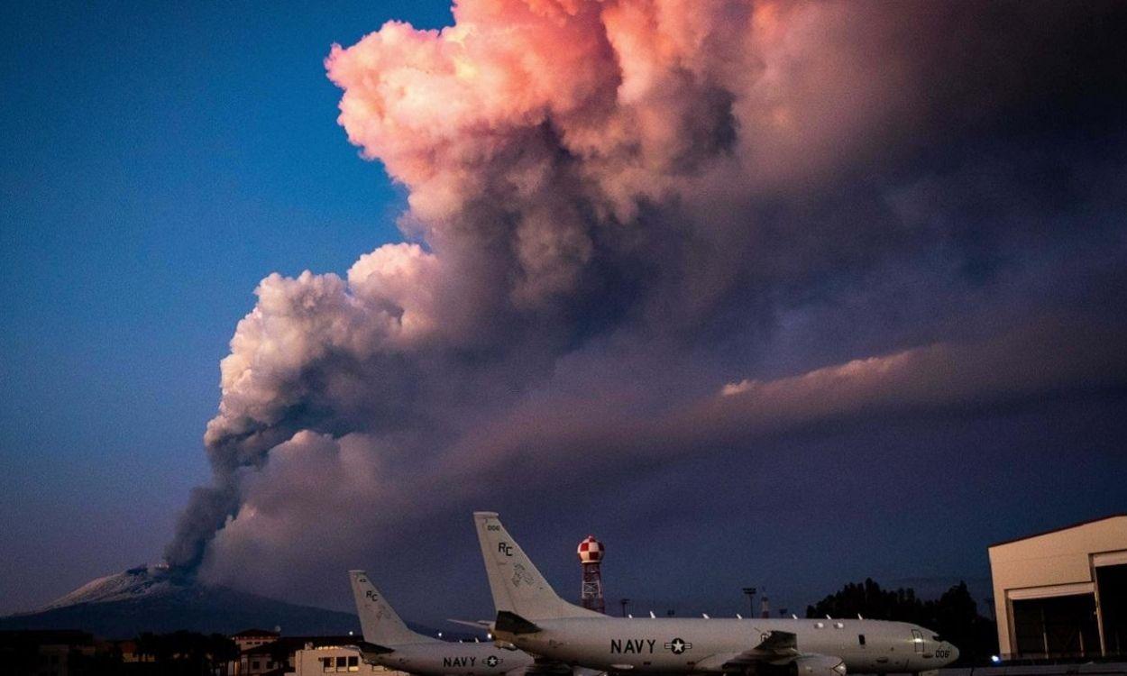 Erupción del volcán Etna el pasado 16 de febrero. Europa Press.