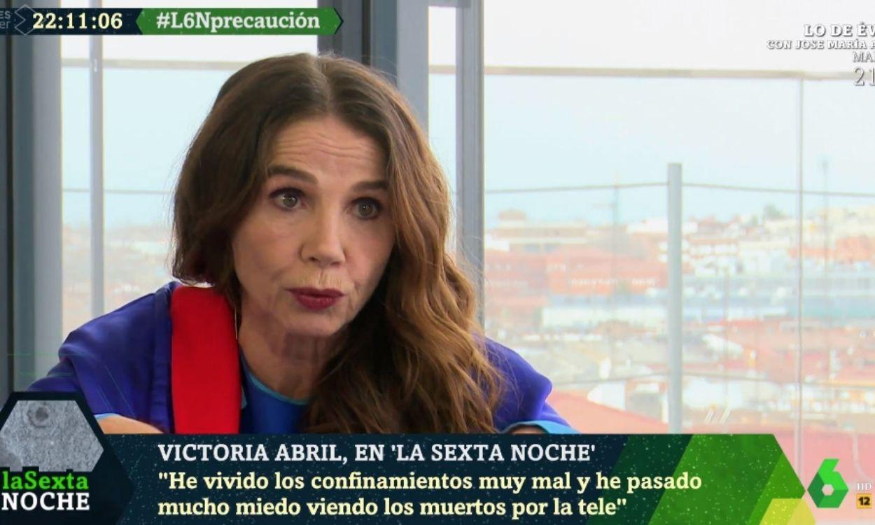 La actriz Victoria Abril en laSexta Noche