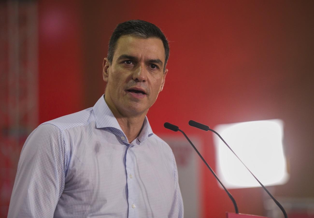 El presidente del Gobierno, Pedro Sánchez, durante un acto en Sevilla. Fuente: Europa Press.