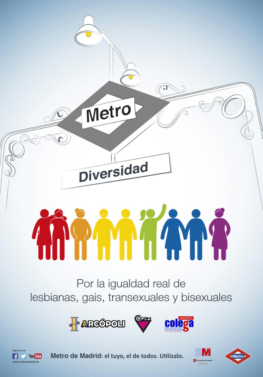 Colectivos LGTB y Metro de Madrid inician una campaña contra la homofobia