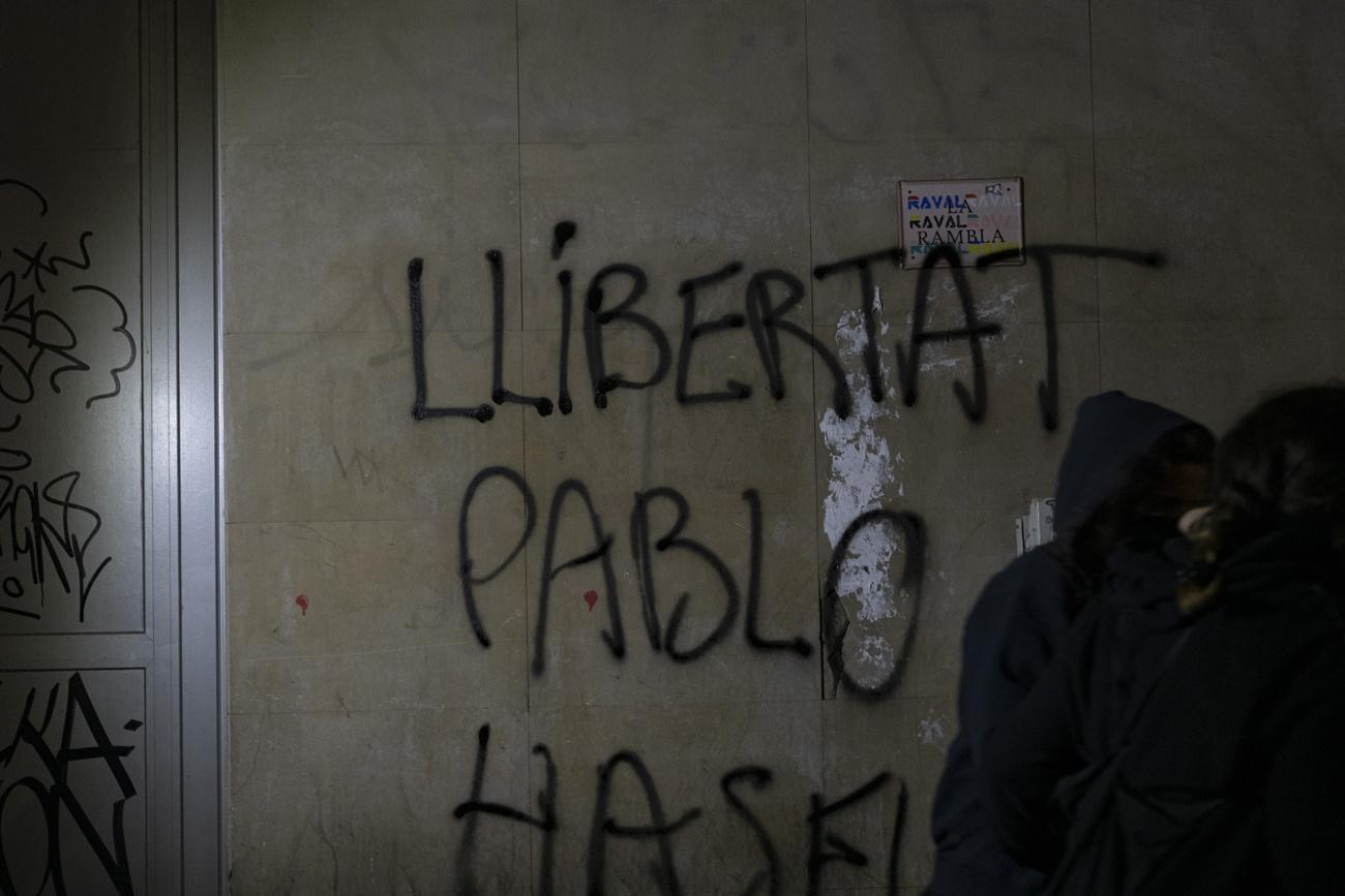 Disturbios en Barcelona tras las movilizaciones en defensa de Pablo Hasél