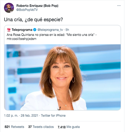 Bob Pop sobre Ana Rosa Bob Pop sobre Ana Rosa