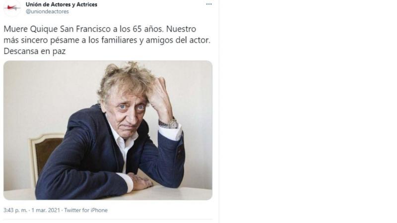 Reacciones a la muerte de Quique San Francisco 2