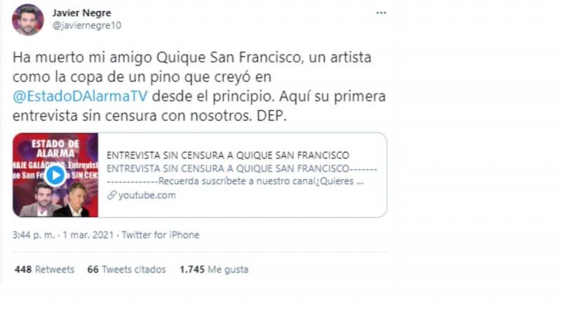 Reacciones a la muerte de Quique San Francisco 5