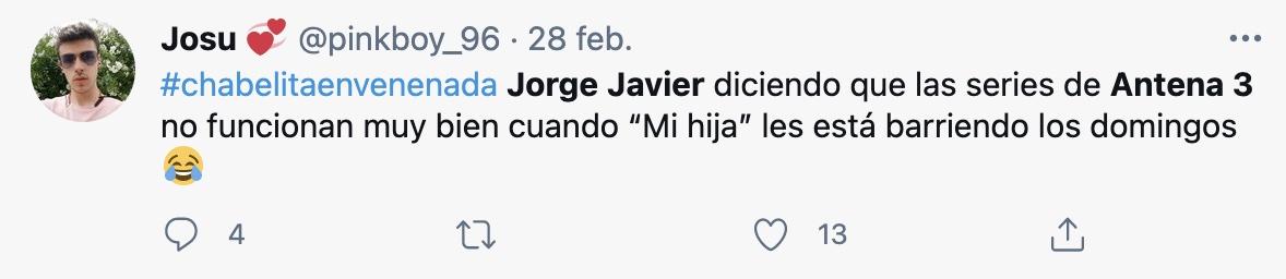 Tuit contra Jorge Javier Vázquez Tuit contra Jorge Javier Vázquez