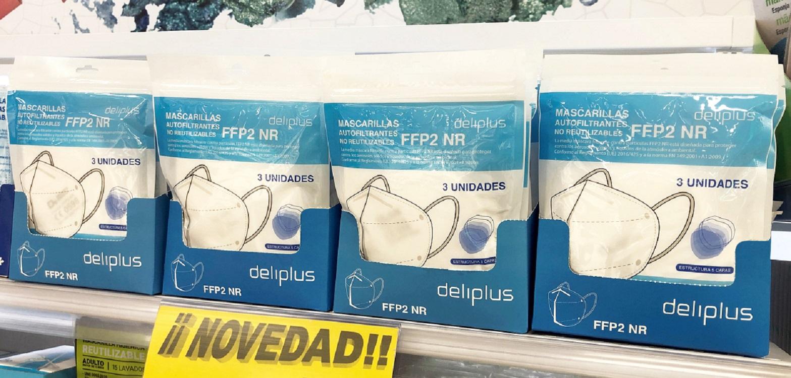 Mascarillas FFP2 en el lineal de Mercadona