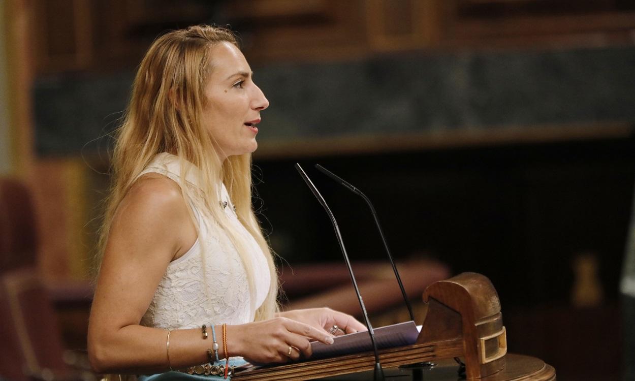 La diputada de Vox Patricia de las Heras interviene en una sesión plenaria en el Congreso de los Diputados. EP