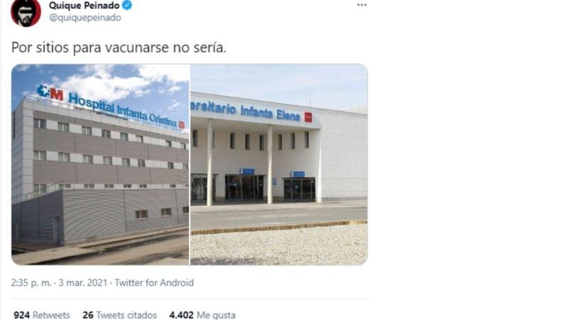 El mensaje irónica de Quique Peinado a las Infantas Cristina y Elena. El mensaje irónica de Quique Peinado a las Infantas Cristina y Elena.