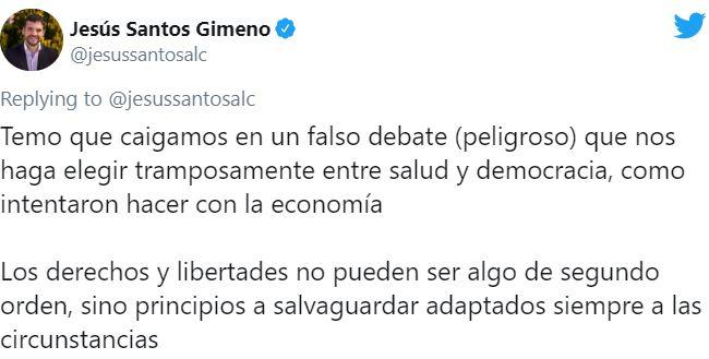 El tuit de Jesús Santos 2 El tuit de Jesús Santos 2