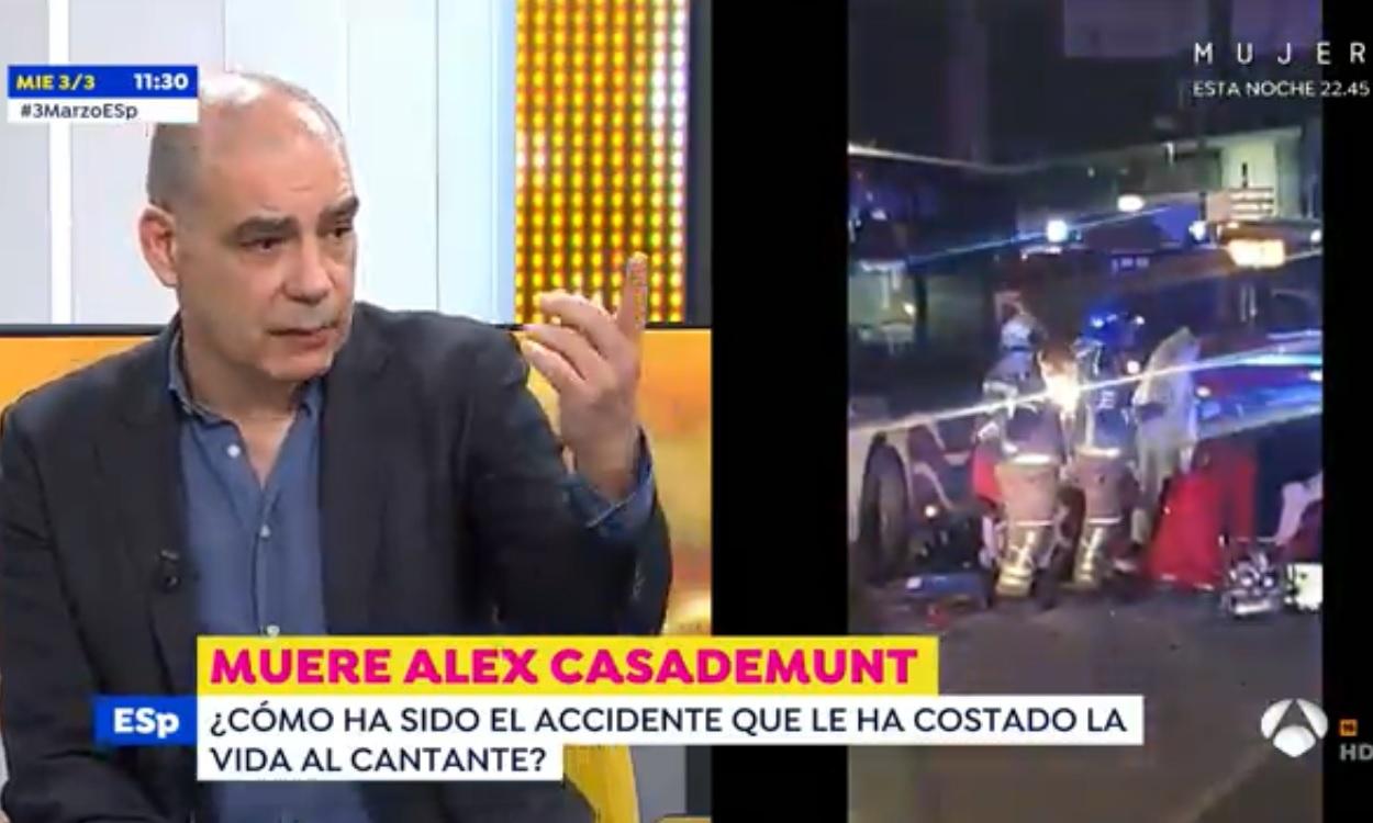 Nacho Abad muestra las imágenes posteriores al accidente de Álex Casademunt. Atresmedia