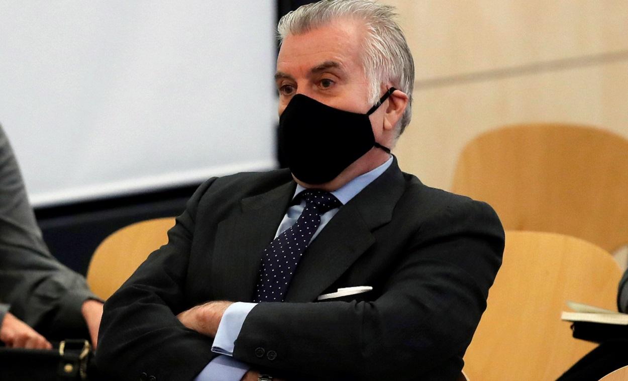 El extesorero del PP Luis Bárcenas durante el juicio por la presunta caja B. EP