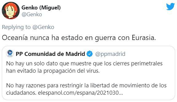 El hilo de Twitter que muestra las contradicciones del PP de Madrid 2 El hilo de Twitter que muestra las contradicciones del PP de Madrid 2