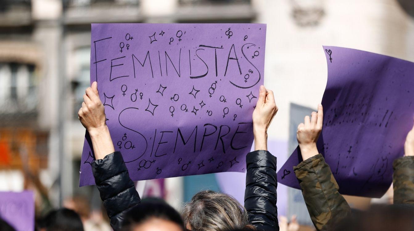 Imagen de una manifestación feminista en España.