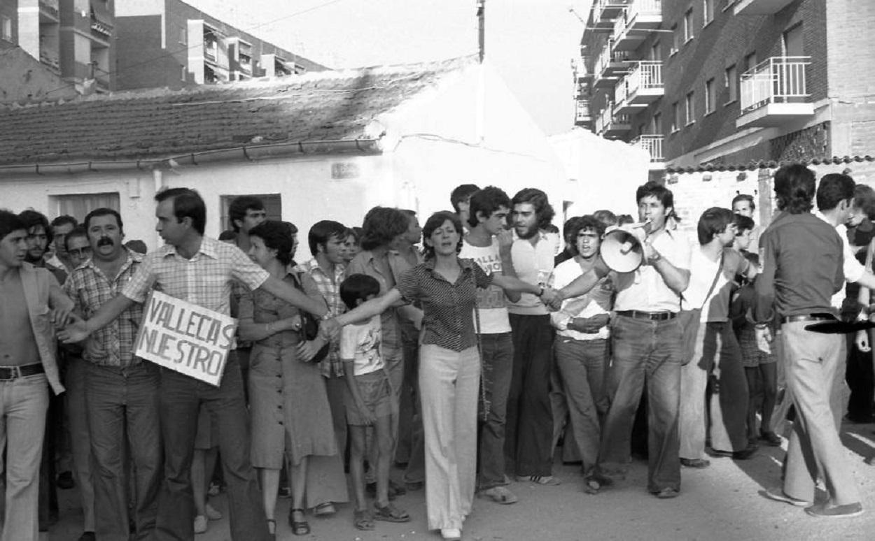 Protesta en el barrio de Vallecas. Andrés Palomino. Vallecas Todo Cultura