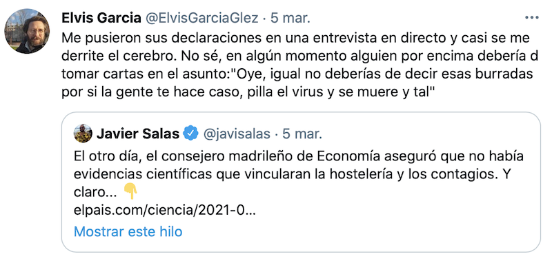 Tuit de Elvis García Tuit de Elvis García