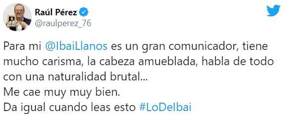 el tuit de Raúl Pérez