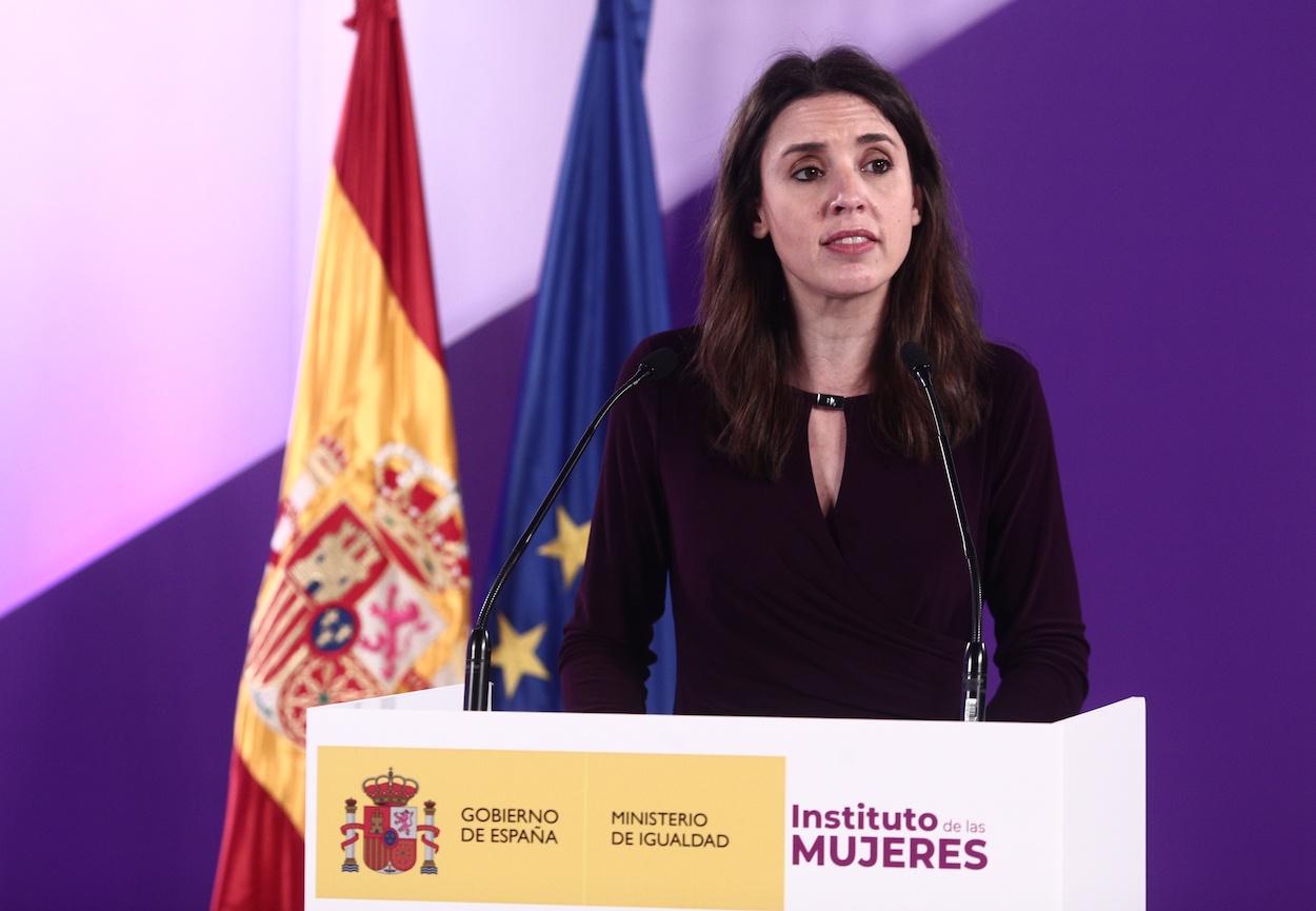 La ministra de Igualdad, Irene Montero. Europa Press