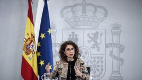 La ministra portavoz, María Jesús Montero, en la rueda de prensa posterior al Consejo de Ministros. Europa Press