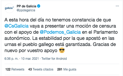 Tuit PP Galicia Tuit PP Galicia