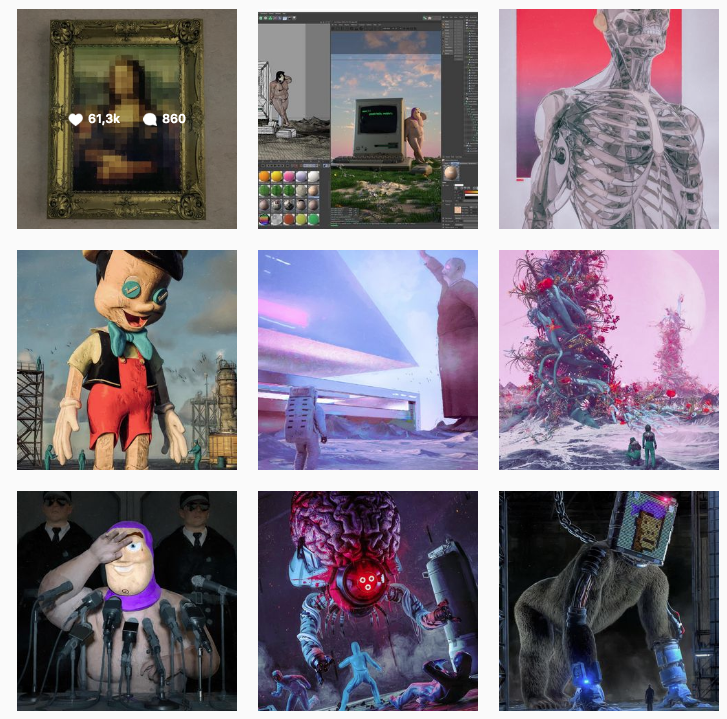 Beeple tiene casi dos millones de seguidores en Instagram, con acceso a todas sus obras