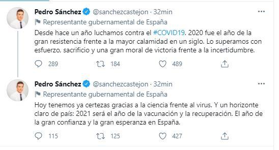 tuit de Pedro Sanchez