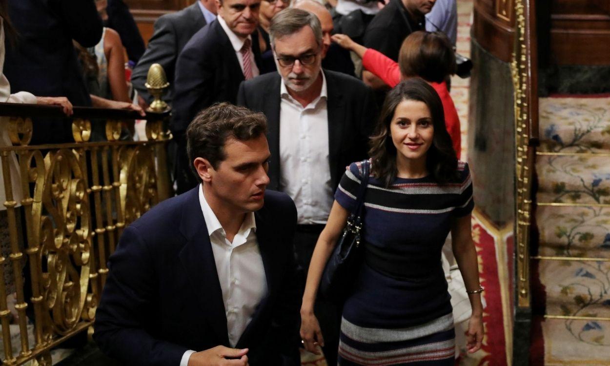 Albert Rivera e Inés Arrimadas, en el Congreso de los Diputados. EP.