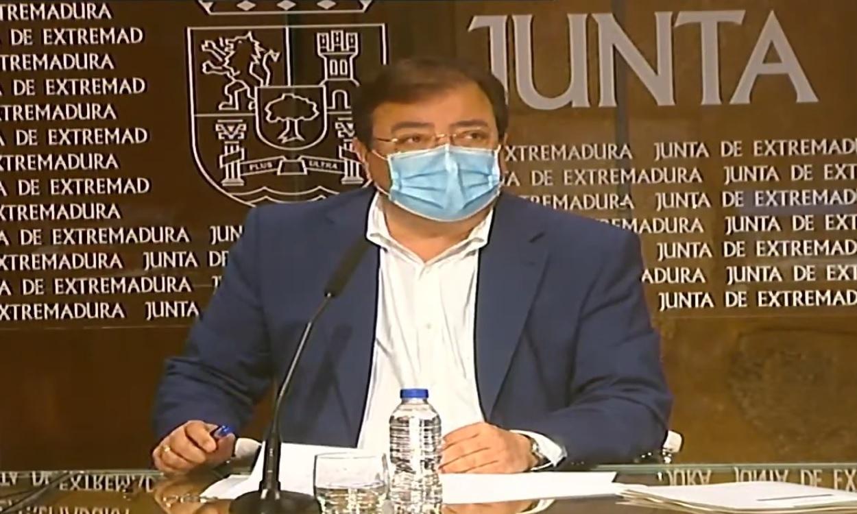 El presidente de la Junta de Extremadura, Guillermo Fernández Vara. Youtube