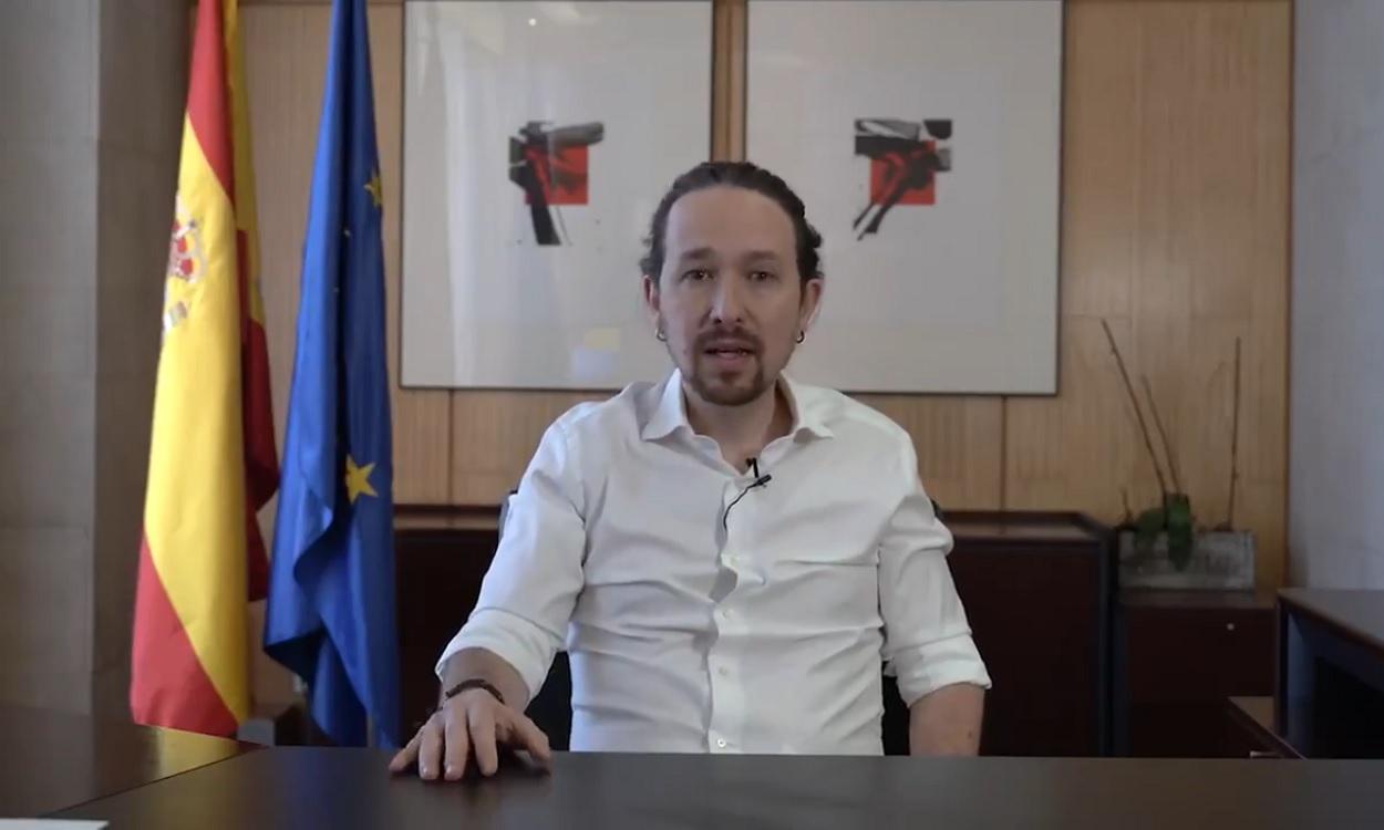 El candidato de Unidas Podemos a la Comunidad de Madrid, Pablo Iglesias