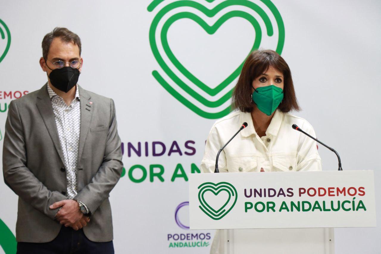 Toni Valero (IU Andalucía) y Martina Velarde (Podemos Andalucía). 
