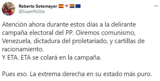 Roberto Sotomayor reacciona al discurso de la derecha con la entrada de Iglesias a las elecciones madrileñas Roberto Sotomayor reacciona al discurso de la derecha con la entrada de Iglesias a las elecciones madrileñas