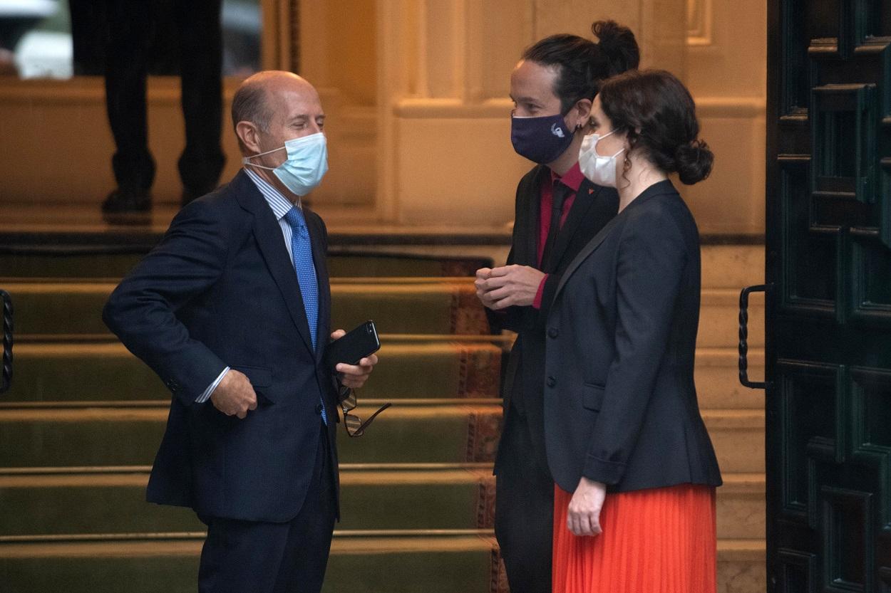 Pablo Iglesias e Isabel Díaz Ayuso en un acto. Europa Press