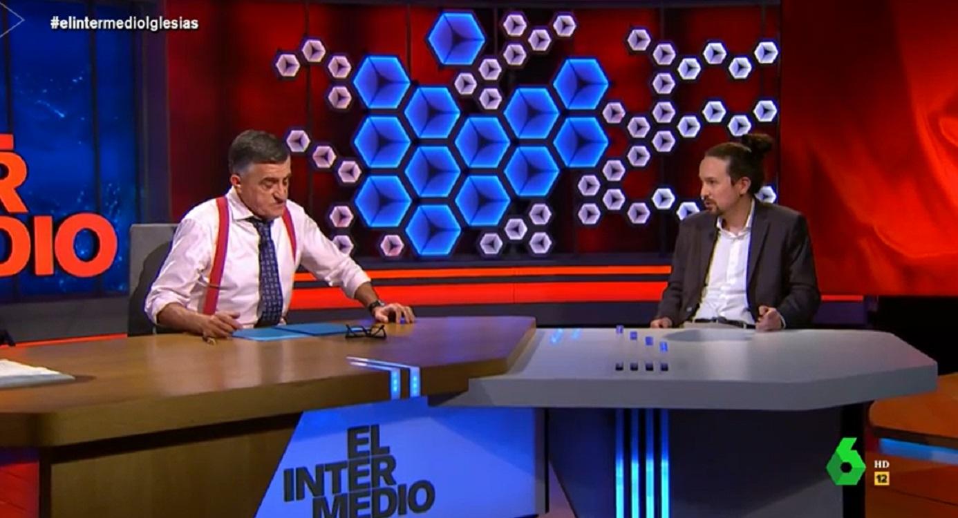 Pablo Iglesias y El Gran Wyoming