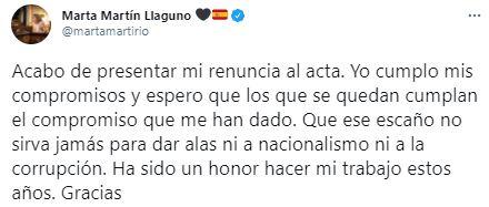 Marta Marín se marcha de Ciudadanos y renuncia a su acta de diputada Marta Marín se marcha de Ciudadanos y renuncia a su acta de diputada