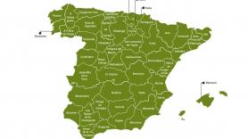 Mapa 50 capitales rurales. Fuente Clubrural.com