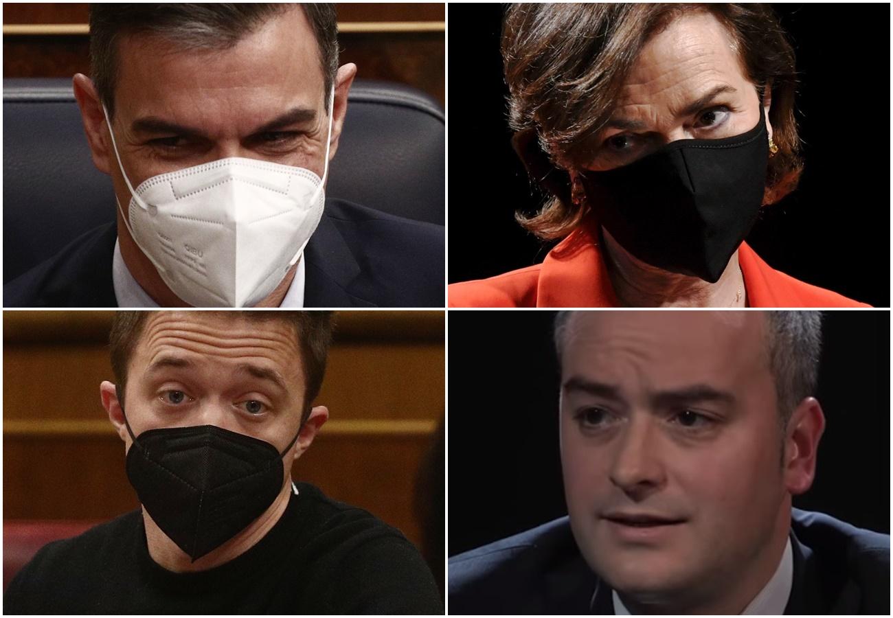 Pedro Sánchez, Carmen Calvo, Íñigo Errejón y Nicolás Redondo.