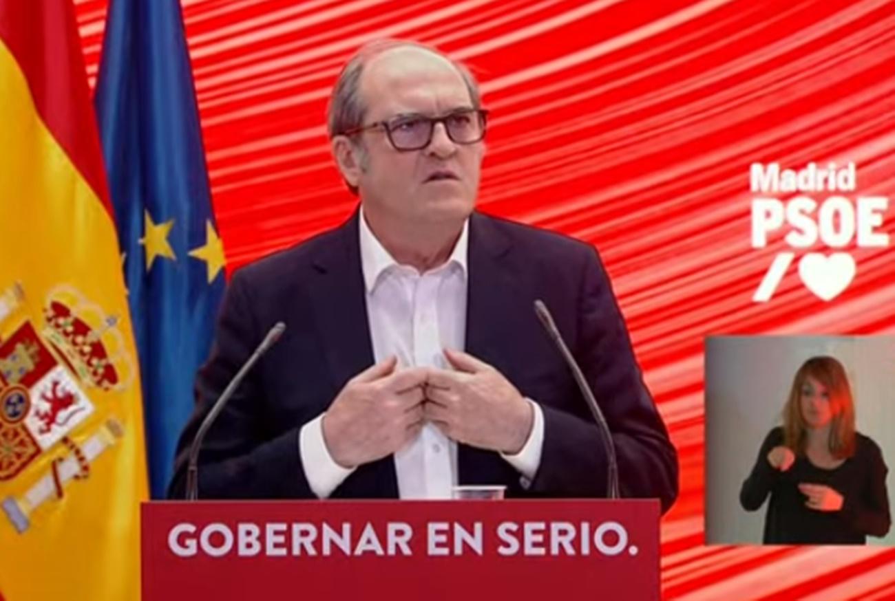 Ángel Gabilondo durante la presentación de su candidatura a presidir la Comunidad de Madrid