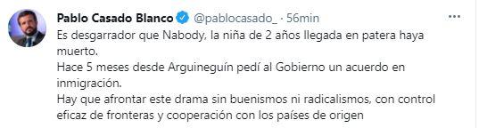 Tuit de Pablo Casado