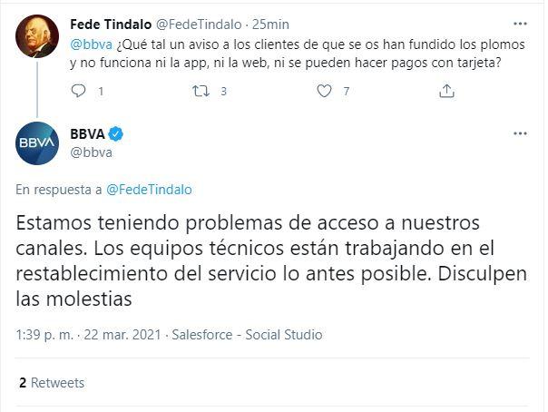 Captura tuit BBVA Captura tuit BBVA
