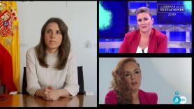 Irene Montero en 'Sálvame' con motivo del documental de Rocío Carrasco