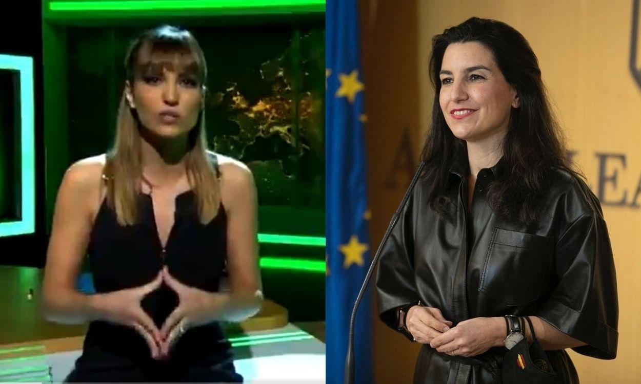 La periodista Sandra Sabatés y la política de Vox Rocío Monasterio.