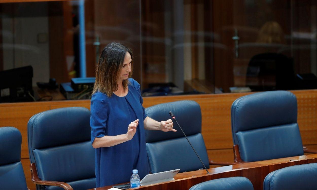 La diputada autonómica de Vox en la Asamblea de Madrid, Gador Joya Verde, durante un pleno. Europa Press Archivo.