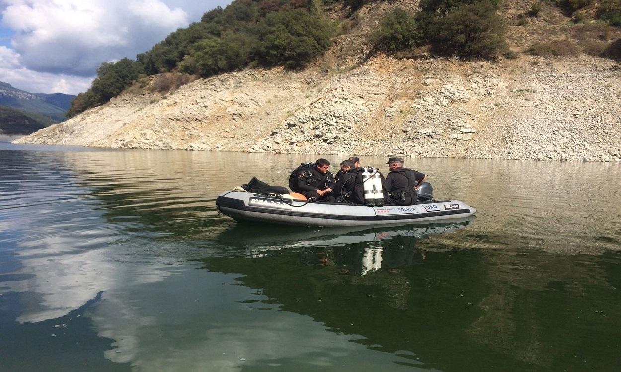 Los Mossos en el pantano de Susqueda