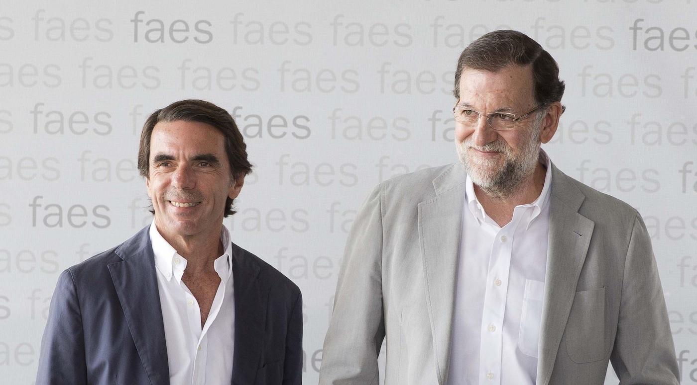 Archivo : José María Aznar y Mariano Rajoy. EP