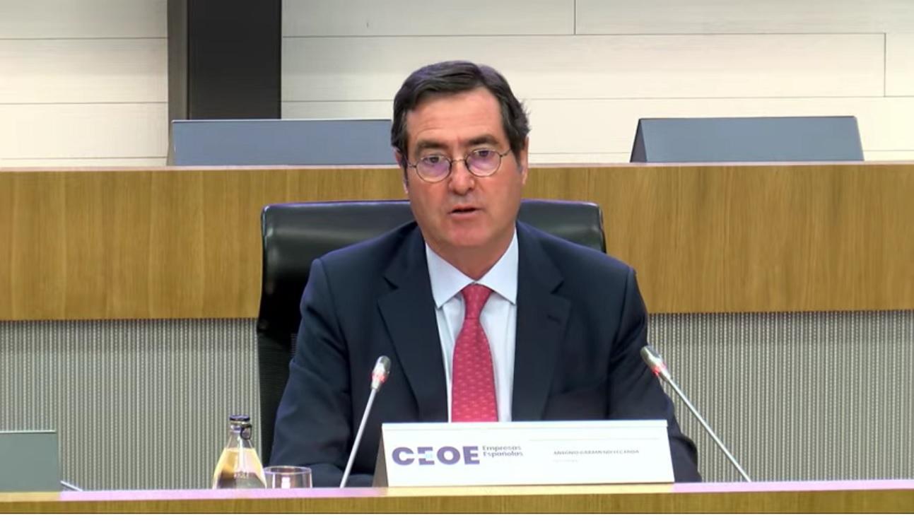 El presidente de CEOE, Antonio Garamendi