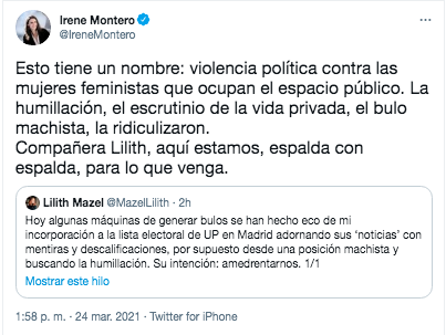 Irene Montero sobre Lilith