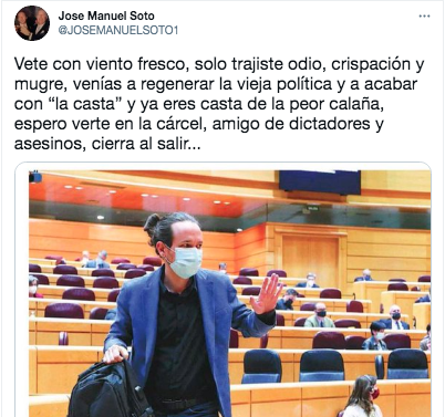 José Manuel Soto sobre Iglesias José Manuel Soto sobre Iglesias