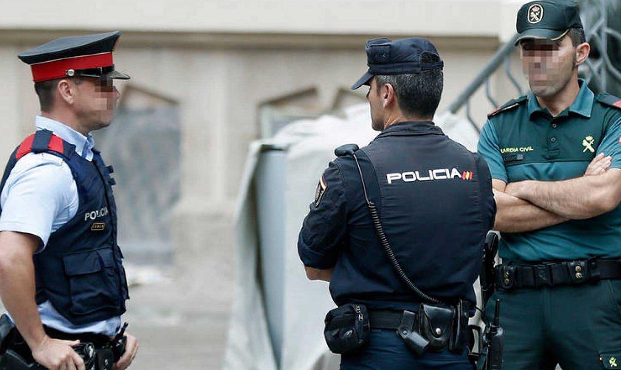 Agentes de la Policía Nacional, la Guardia Civil y los Mossos de Esquadra. RTVE