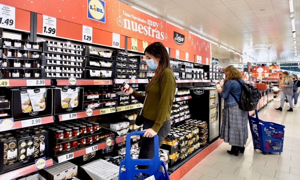 Pasillo del supermercado Lidl. Fuente  EP. 