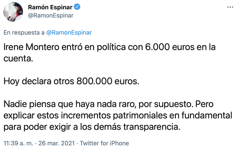 Tuit Ramón Espinar 2 Tuit Ramón Espinar 2