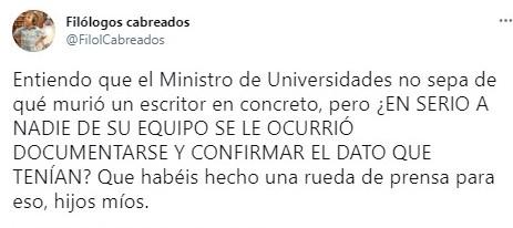 Reacciones en Twitter a la equivocación de Castells Reacciones en Twitter a la equivocación de Castells